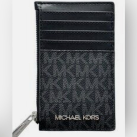 NEW| Authentic Michael Kors Black Card Holder - Picture 1 of 7